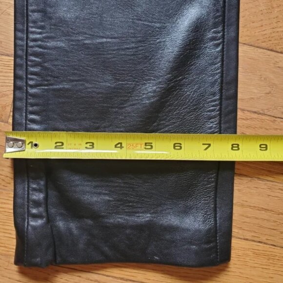 Vintage 100% Genuine Leather Pants, Black, Size 4 Mob Wife lambskin buttery soft - Picture 4 of 7